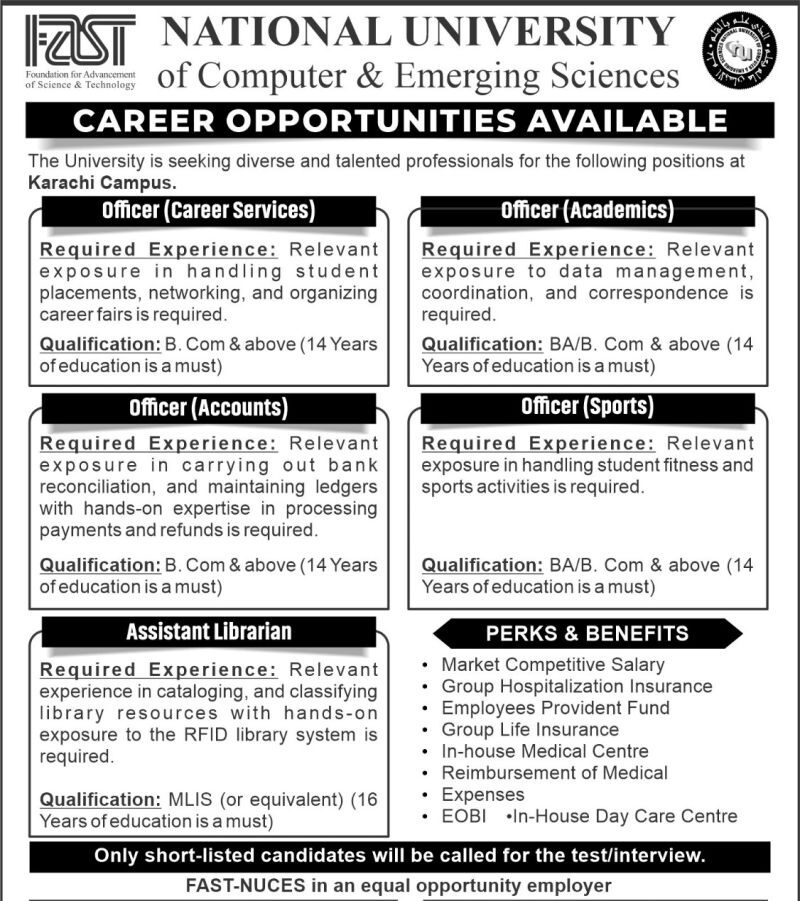 Latest FAST National University In Islamabad Campus jobs 2023 ...
